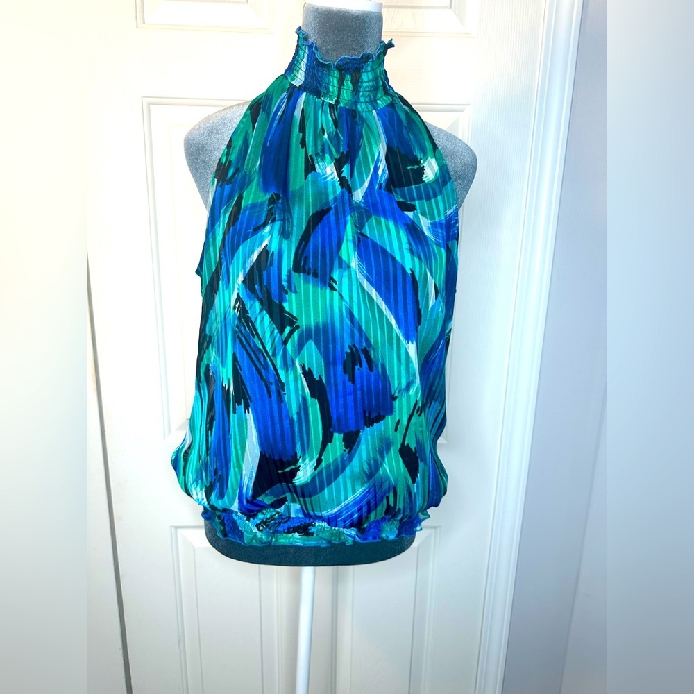 IZ Byer California‎ high neck sleeveless blouse size XL